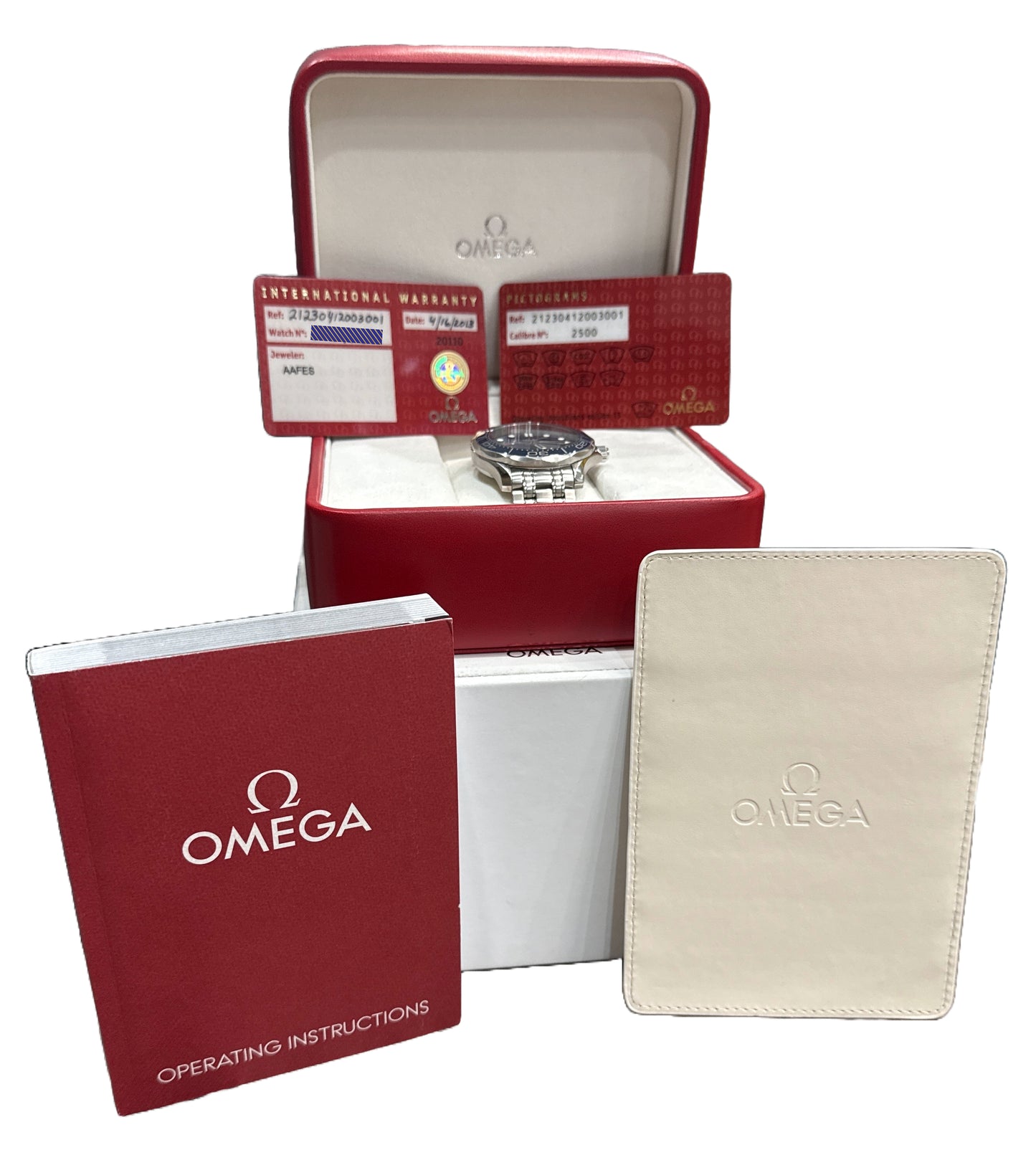 MINT PAPERS Omega Seamaster Professional BLUE 41mm Date 212.30.41.20.03.001 BOX