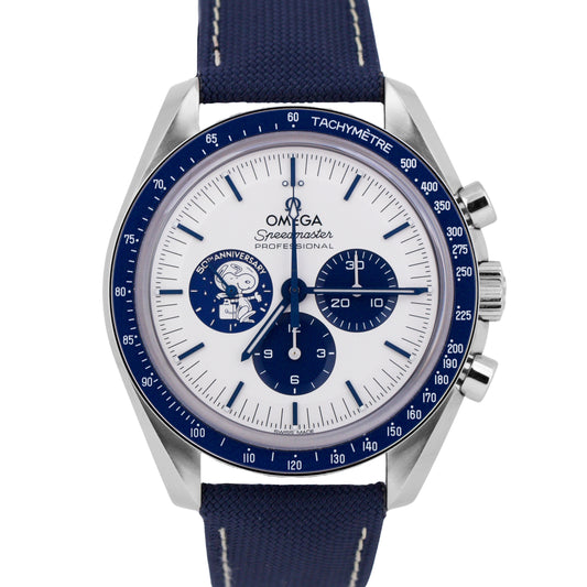 NEW UNWORN Omega Speedmaster SILVER SNOOPY AWARD BLUE 310.32.42.50.02.001 BOX