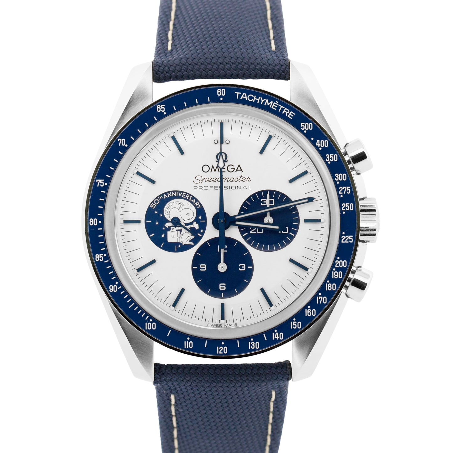 2024 PAPERS Omega Speedmaster SNOOPY Blue Steel 42mm 310.32.42.50.02.001 BOX