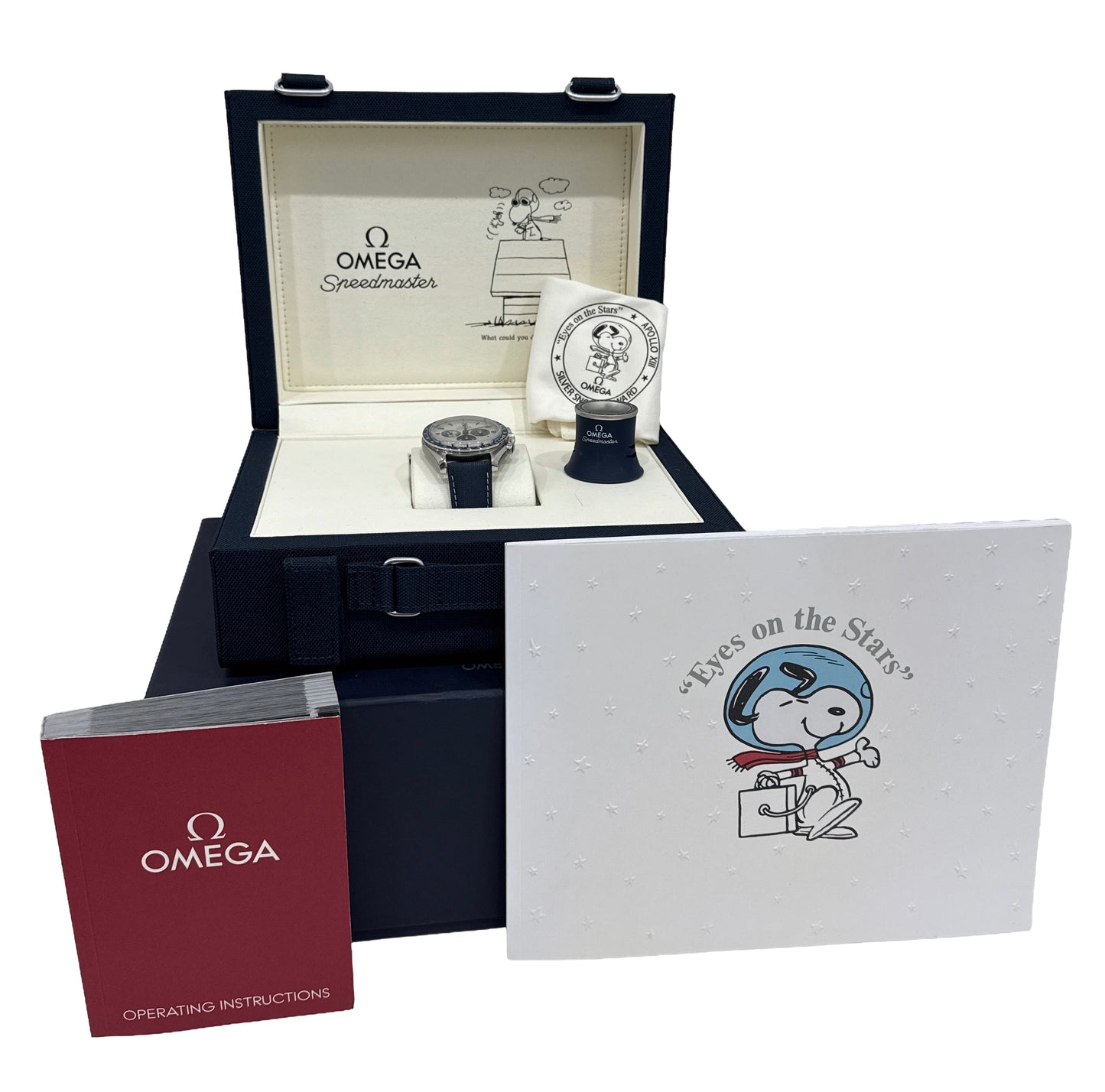 Omega Speedmaster SILVER SNOOPY AWARD BLUE Stainless 310.32.42.50.02.001 BOX