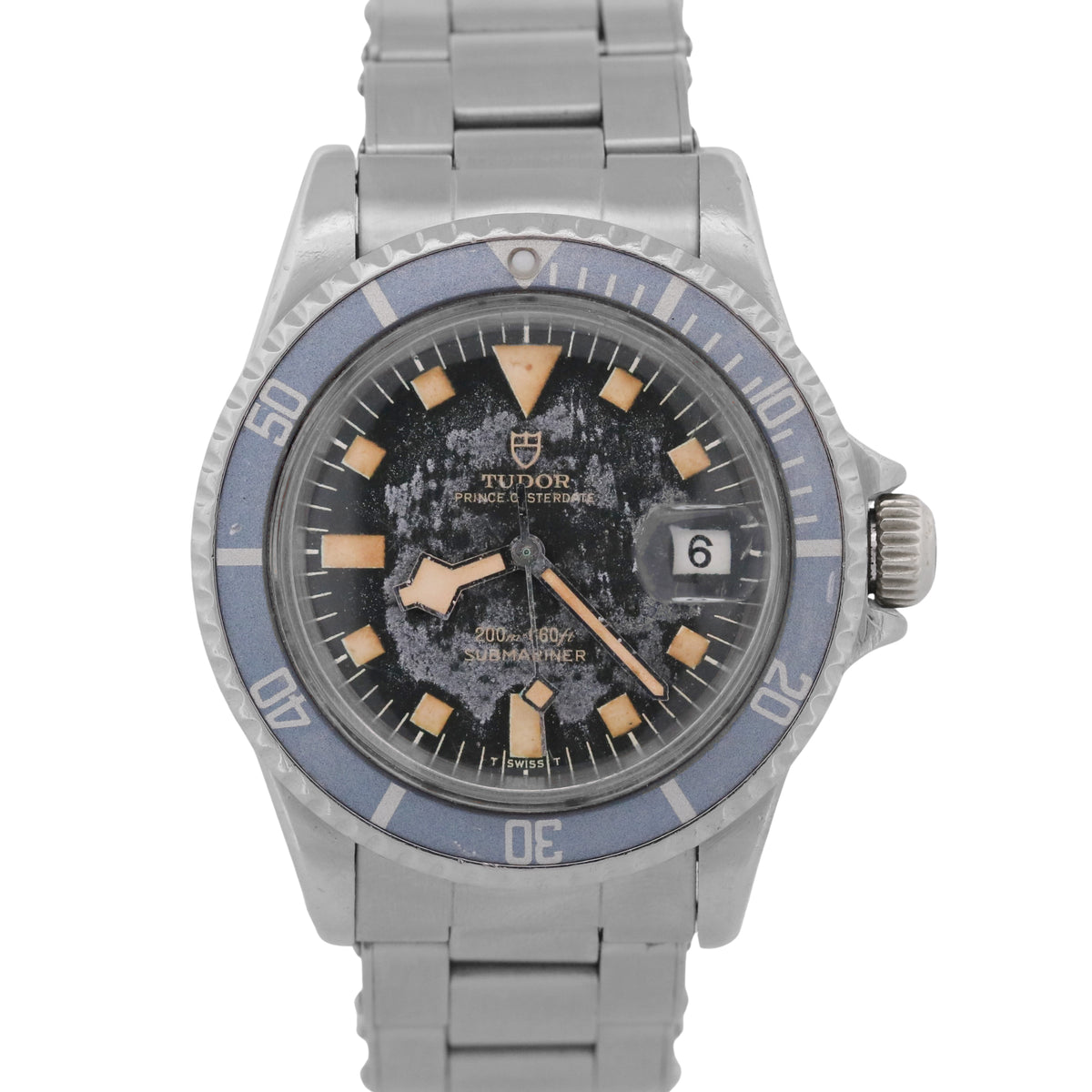 1976 Tudor Prince OysterDate Submariner 9411/0 Patina Snowflake 40mm Steel Watch