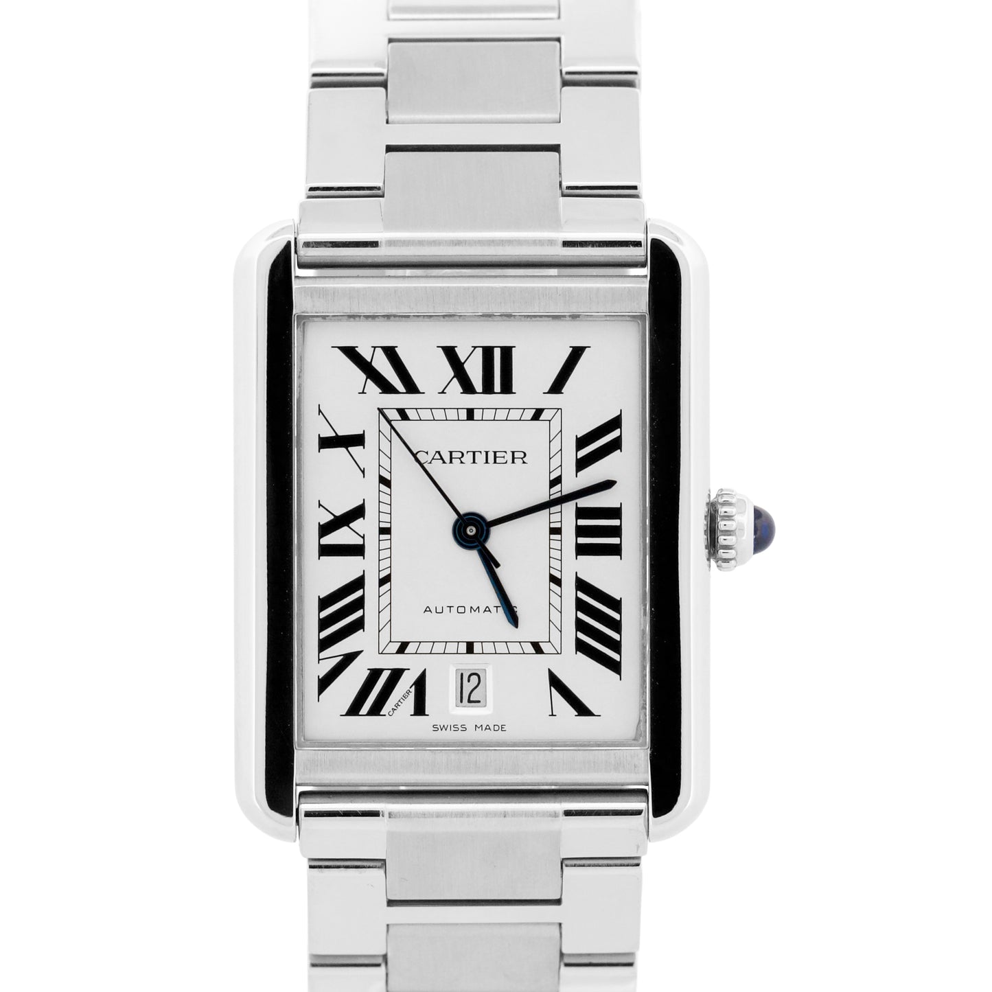Cartier Tank Solo XL Steel SILVER Roman 31mm x 41mm Automatic 3515 W5200027
