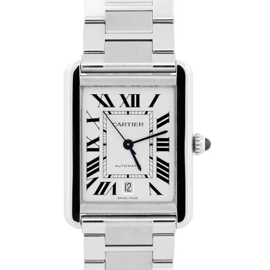 Cartier Tank Solo XL Steel SILVER Roman 31mm x 41mm Automatic 3515 W5200027