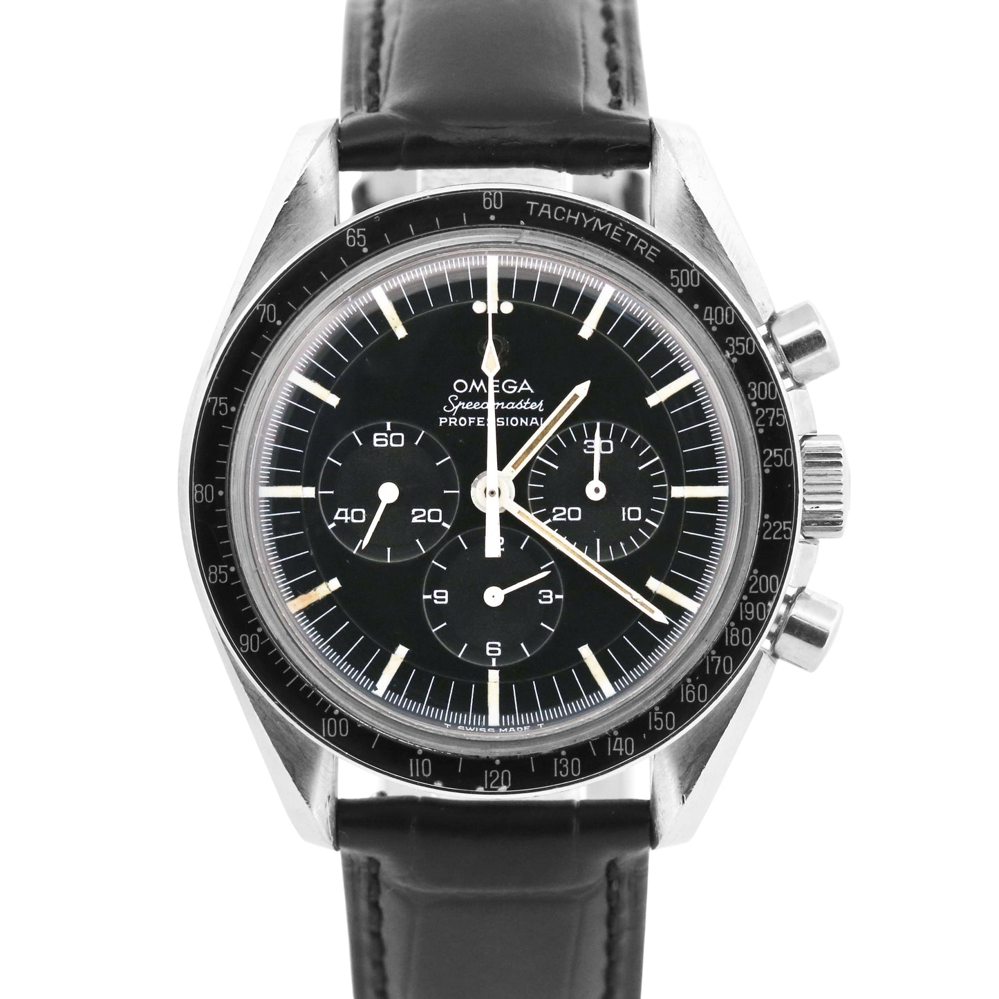 VINTAGE Omega Speedmaster Moonwatch Steel BLACK 42mm Manual 145.012-67 Watch