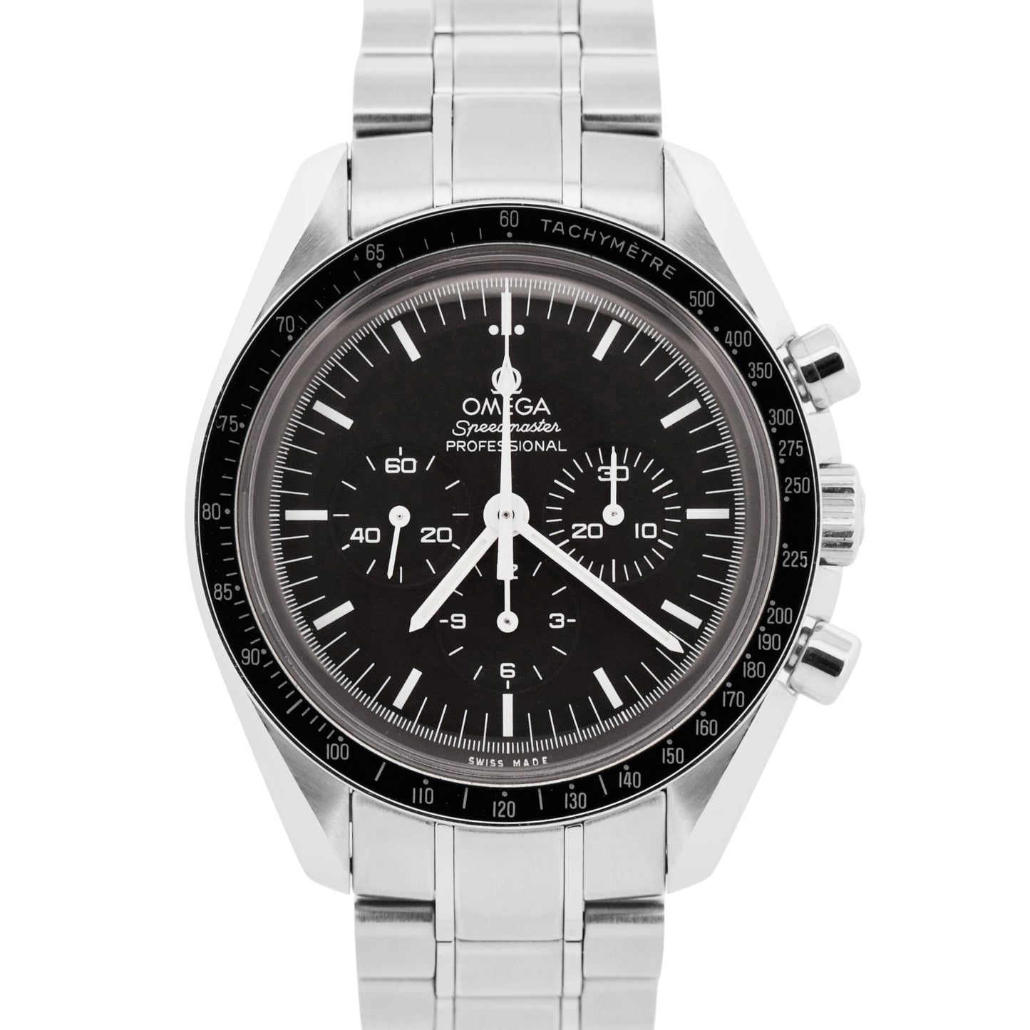 2017 PAPERS Omega Speedmaster Moonwatch BLACK Steel 42mm 311.30.42.30.01.005 BOX