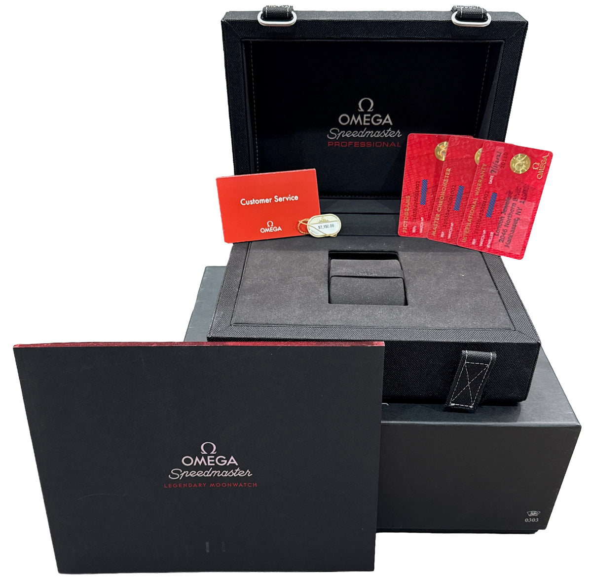 Omega Speedmaster 310.30.42.50.01.002 Sapphire Sandwich Steel Watch Box Papers