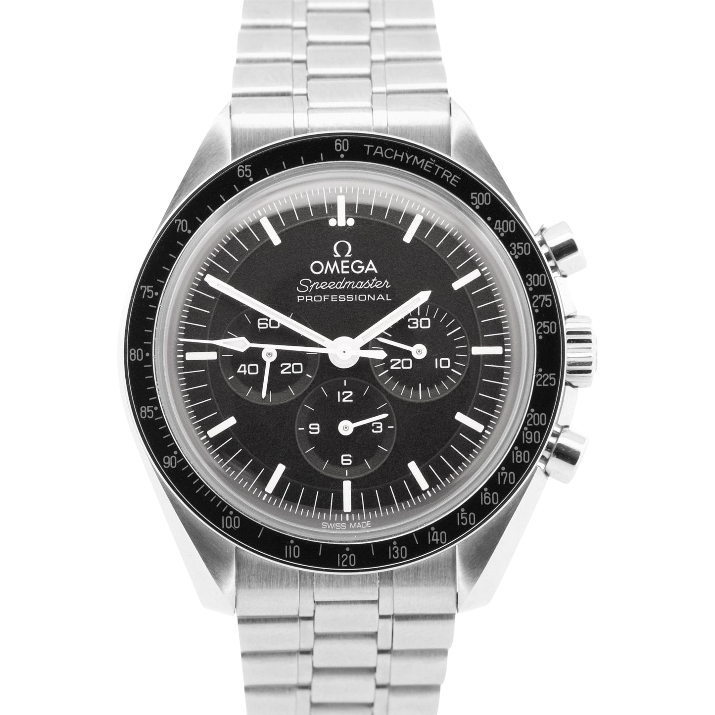 2024 PAPERS Omega Speedmaster Moonwatch 42mm Black Steel 310.30.42.50.01.001 BOX