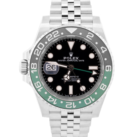 NEW PAPERS Rolex GMT-Master II SPRITE GREEN Steel JUBILEE 40mm 126720 VTNR BOX