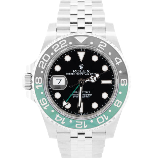 2025 PAPERS Rolex GMT-Master II SPRITE Green Black JUBILEE Watch 126720 VTNR BOX