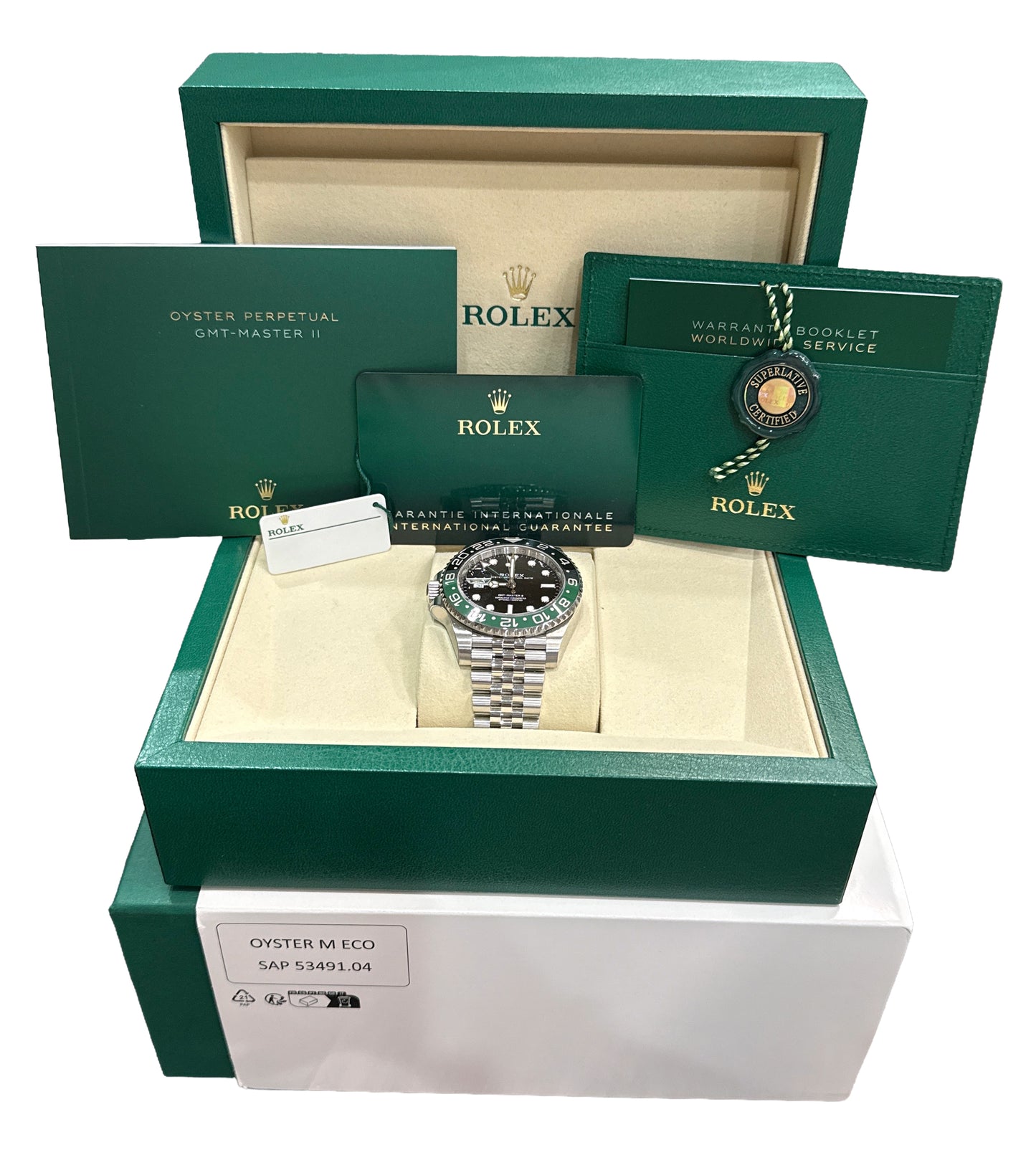 NEW APRIL 2026 PAPERS Rolex GMT-Master II SPRITE Green JUBILEE 126720 VTNR BOX