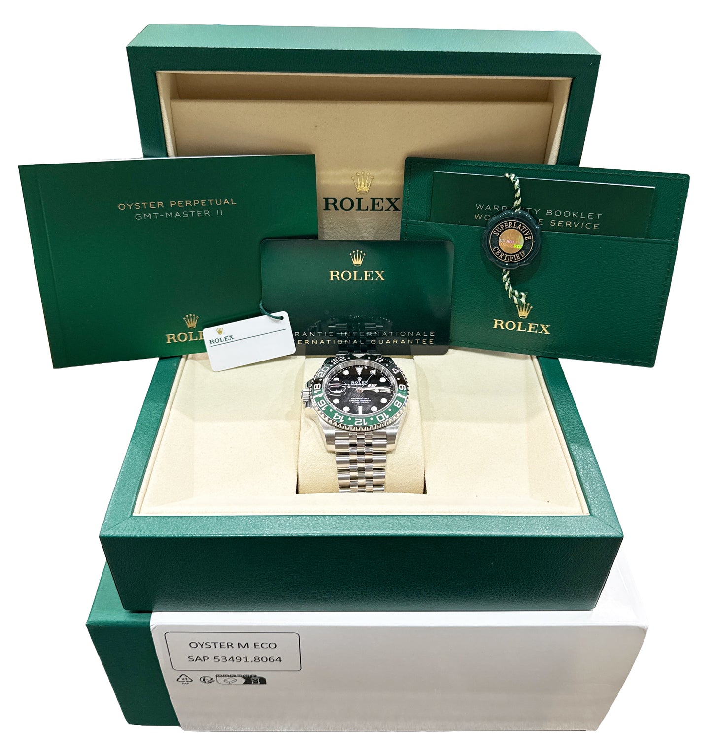 NEW 2026 PAPERS Rolex GMT-Master II SPRITE GREEN Jubilee 126720 VTNR Steel BOX