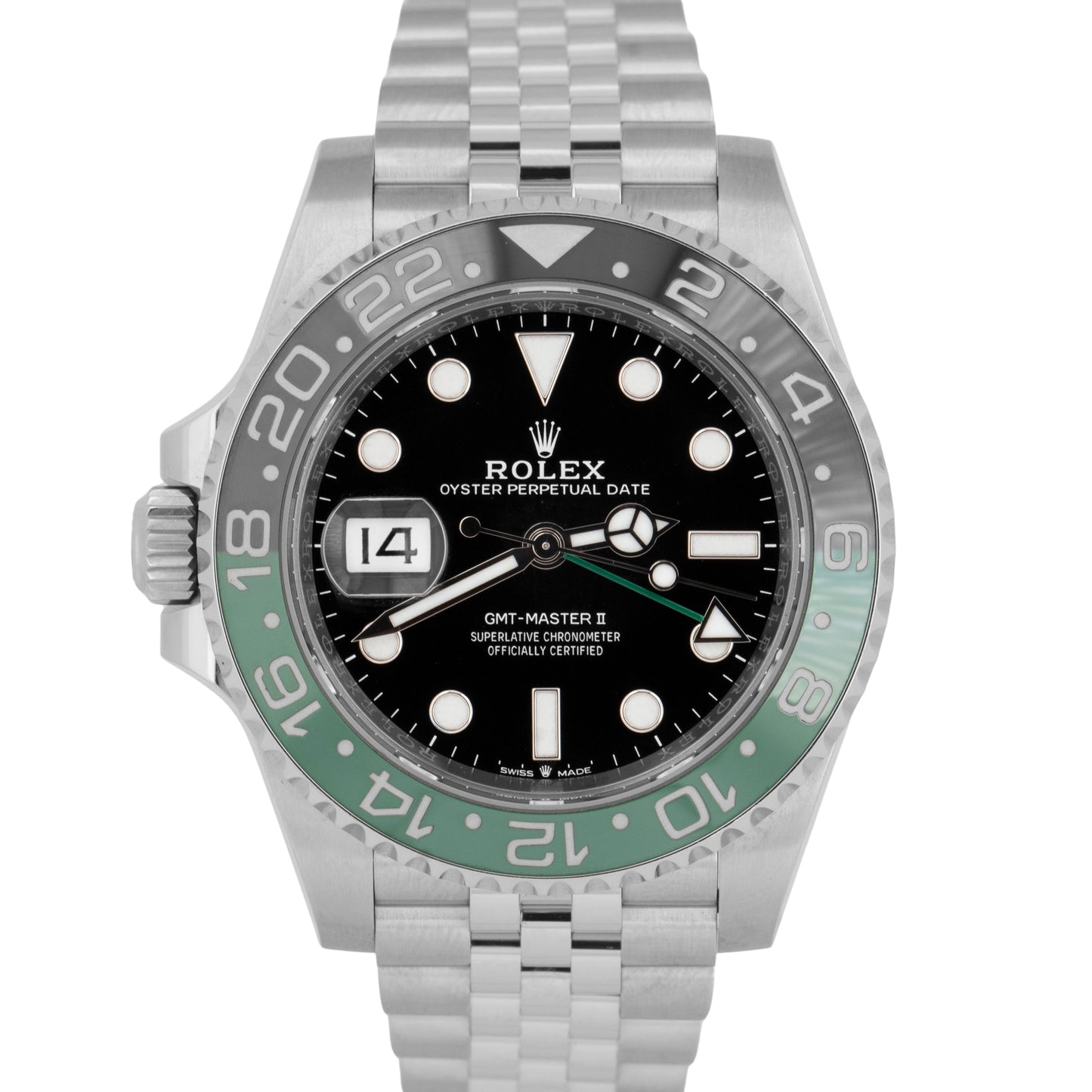 NEW 2024 PAPERS Rolex GMT-Master II SPRITE Green Black JUBILEE 126720 VTNR BOX