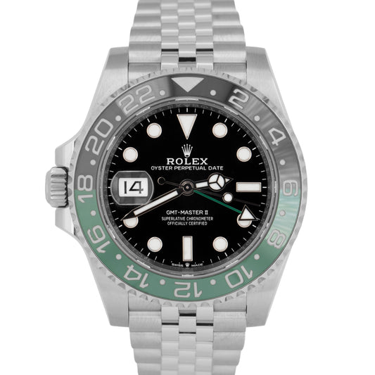 NEW 2024 PAPERS Rolex GMT-Master II SPRITE Green Black JUBILEE 126720 VTNR BOX