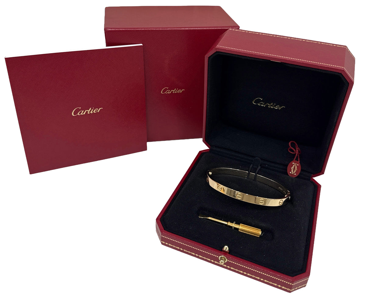 Cartier Love Bracelet Size 20 18K Yellow Gold Box