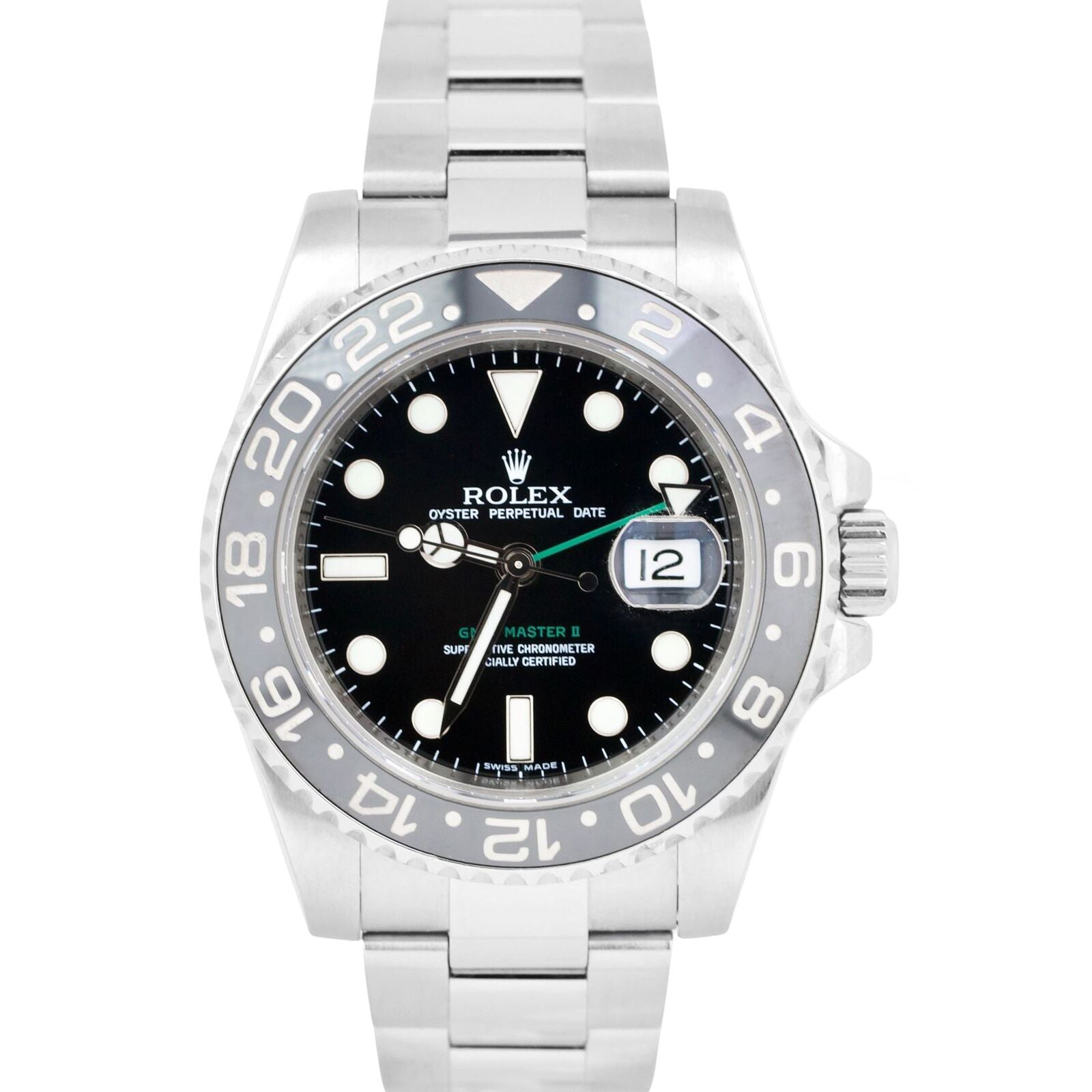 Rolex GMT-Master II Black 40mm Ceramic Stainless Steel Automatic Watch ...