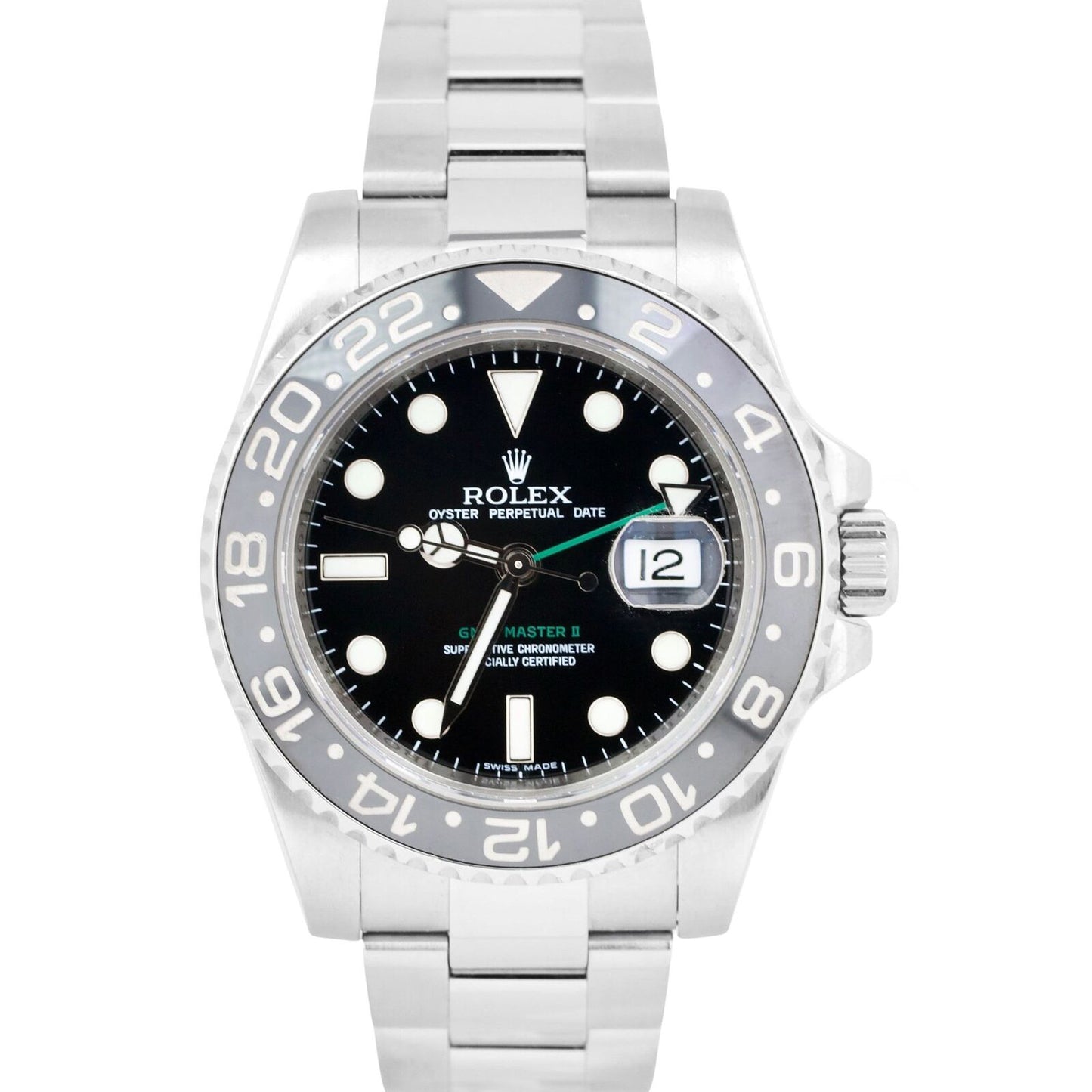 Rolex GMT-Master II Black 40mm Ceramic Stainless Steel Automatic Watch 116710 LN