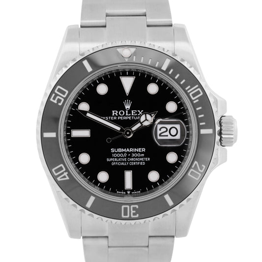 2023 PAPERS Rolex Submariner Date BLACK Ceramic Steel 41mm 126610 LN Watch BOX
