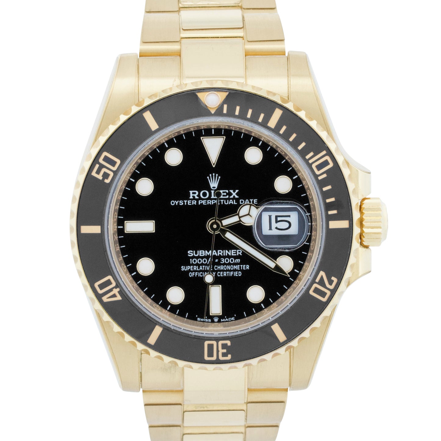2024 PAPERS Rolex Submariner Date 41mm BLACK 18K Gold Ceramic 126618 LN BOX