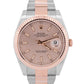 Rolex DateJust 41 SUNDUST Two-Tone 18k Rose Gold Fluted Steel OYSTER 41mm 126331