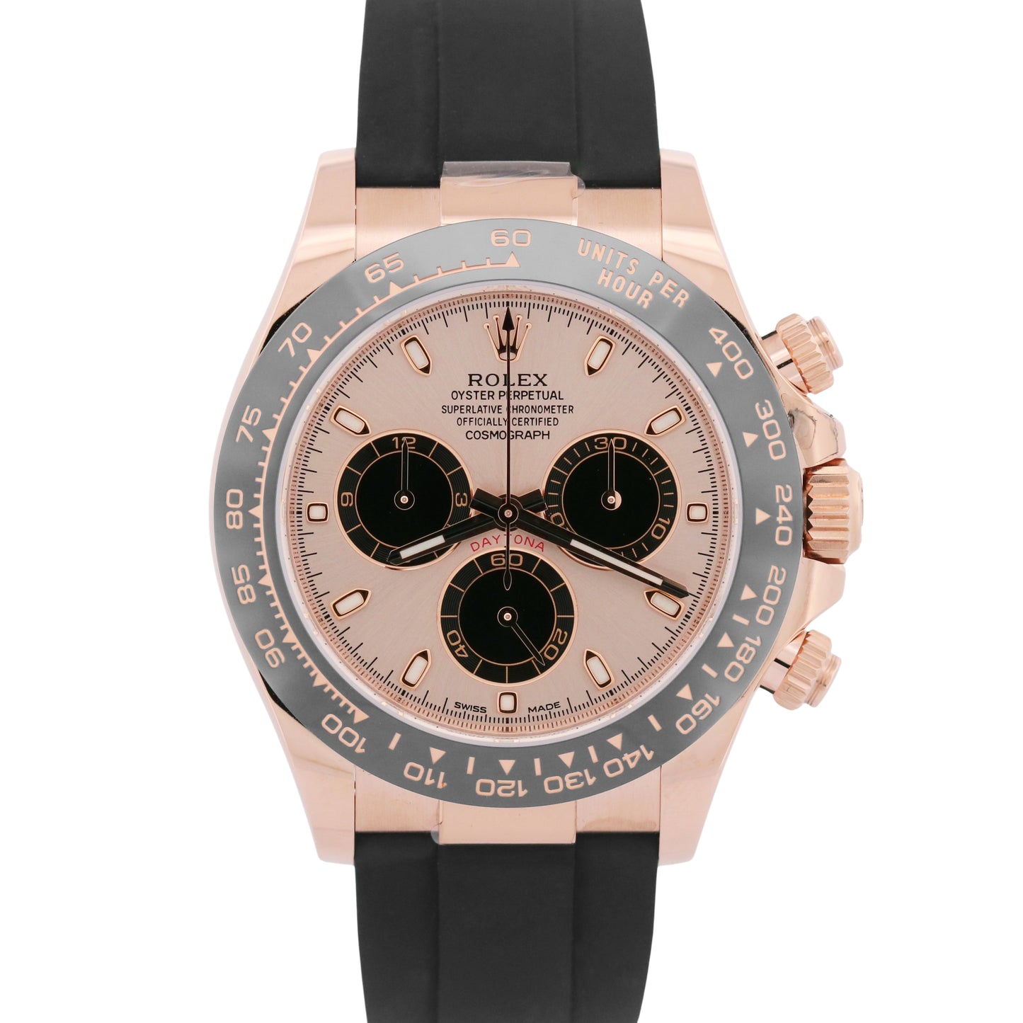 2023 PAPERS Rolex Daytona 18K Rose Gold SUNDUST Pink Oysterflex 116515 LN BOX