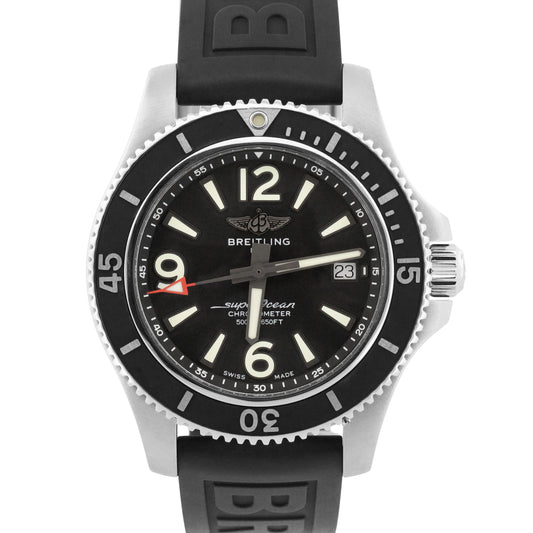 2018 Breitling Superocean A17366 Black Steel Rubber 42mm Automatic Box Papers