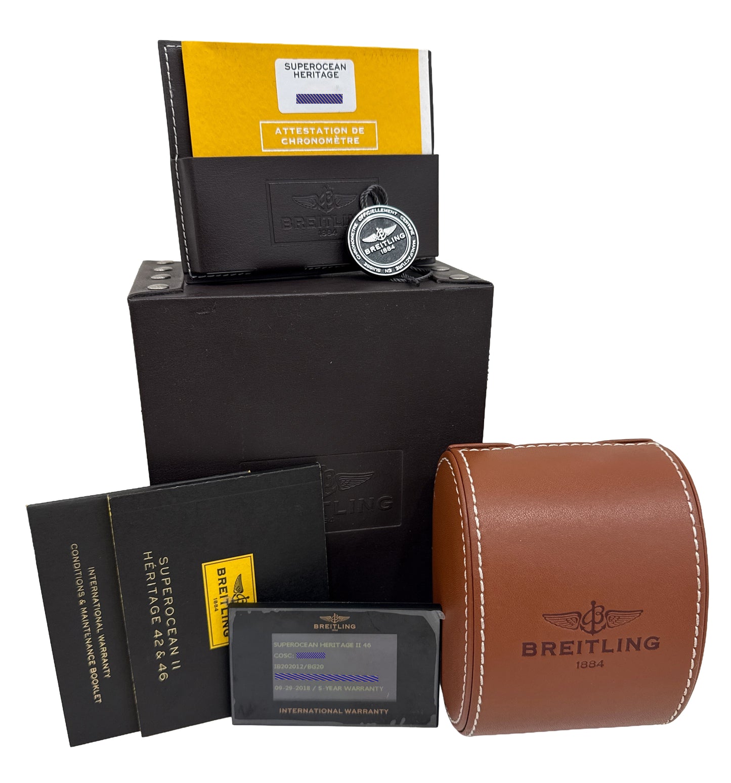 2018 PAPERS Breitling Superocean Heritage II 46 Steel 18K Gold 46mm IB2020 BOX