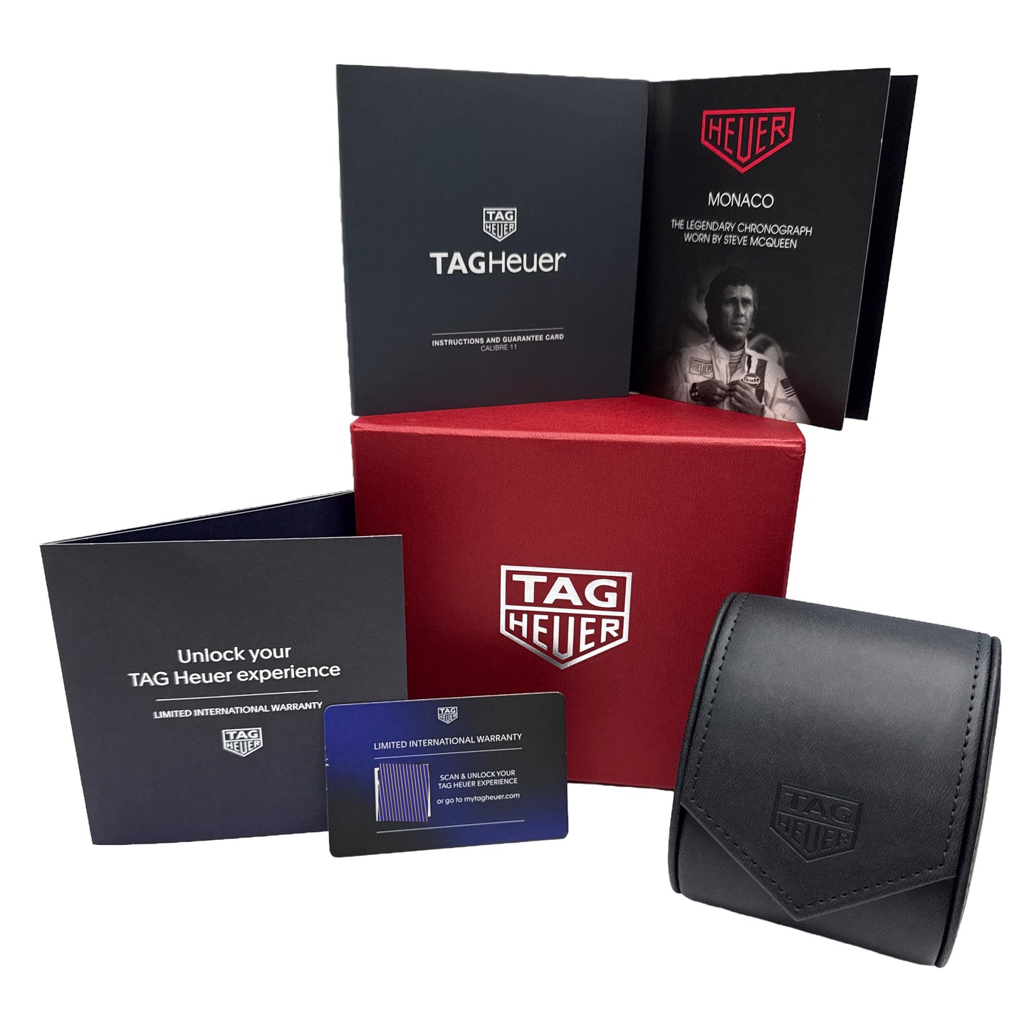 2025 Tag Heuer Monaco STEVE MCQUEEN Blue Leather Steel 39mm CAW211P.FC6356 BOX