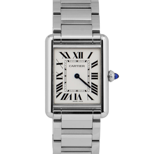 MINT 2024 PAPERS Cartier Tank Must 25mm Stainless Steel WSTA0052 Quartz 4323 BOX