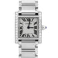 2021 PAPERS Cartier Tank Francaise 20mm IVORY DIAMOND Quartz W4TA0008 3217 BOX