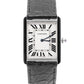 Cartier Tank Solo Stainless Steel WHITE Roman Quartz 2715 W1018355 Leather Watch