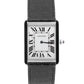 PAPERS Cartier Tank Solo Large SILVER Steel Roman Leather Quartz 3169 / W5200003