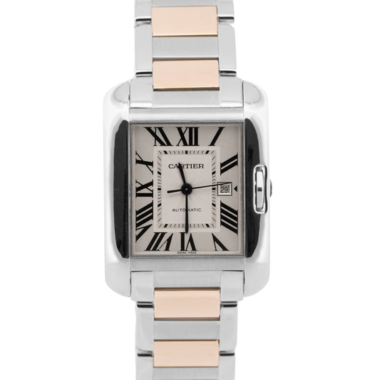 2025 SERVICE Cartier Tank Anglaise LARGE Silver 30mm Two-Tone 3511 / W5310007