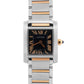 2010 PAPERS Cartier Tank Francaise 20mm BLACK 18K Steel Quartz W5010001 3217 BOX