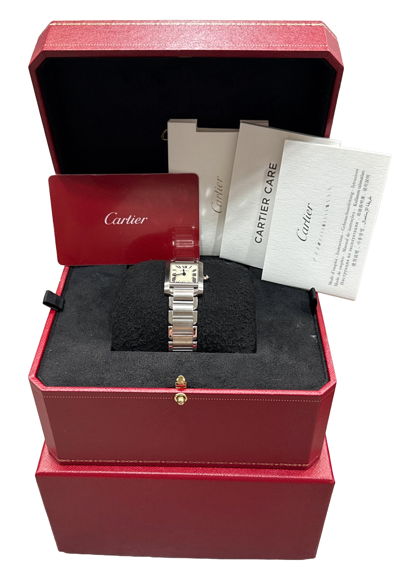 2021 PAPERS Cartier Tank Francaise 20mm IVORY Quartz Steel W51008Q3 3217 BOX