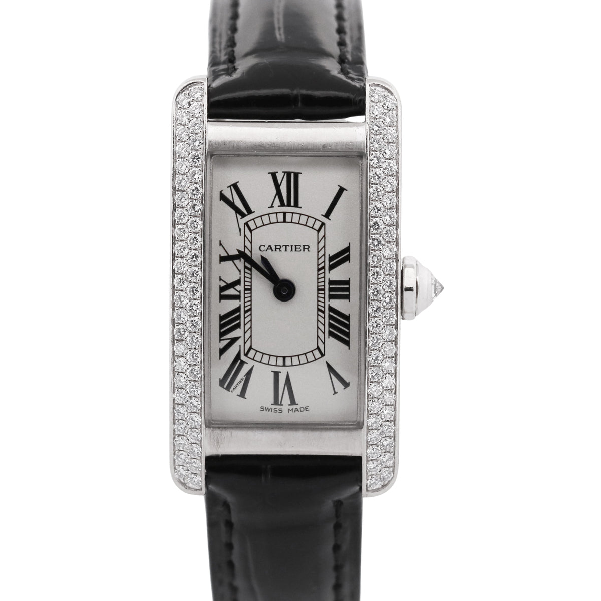 2026 Service Cartier Tank Americaine 1713 WB7018L1 Diamond 18K Quartz 18mm Watch