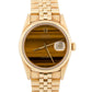 Unpolished Rolex DateJust 16238 36mm Tiger Eye 18K Yellow Gold Jubilee Watch
