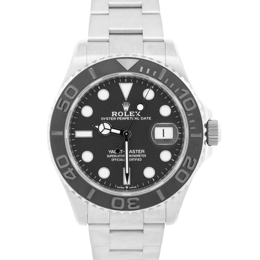 2024 PAPERS Rolex Yacht-Master TITANIUM Black Ceramic 42mm 226627 Watch BOX