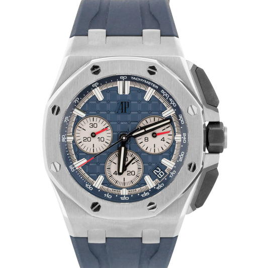 Audemars Piguet Royal Oak Offshore Chronograph BLUE Titanium Rubber 43mm 26420TI