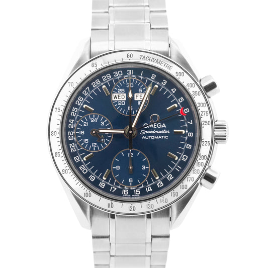Omega Speedmaster Day-Date Triple Calendar BLUE Steel Automatic 39mm 3521.80.00