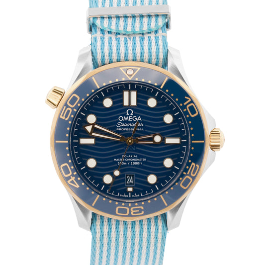 2023 PAPERS Omega Seamaster Diver 300M BLUE WAVE 42mm 210.22.42.20.03.001 BOX