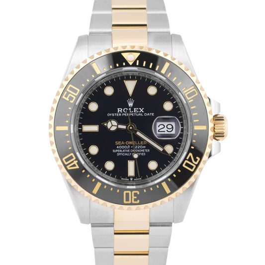 MINT PAPERS Rolex Sea-Dweller 43mm Two-Tone 18K Gold Stainless Black 126603 BOX