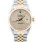 Rolex DateJust 36mm SILVER 18K Gold Two-Tone Stainless Steel JUBILEE 16013 BOX