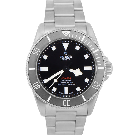 PAPERS Tudor Pelagos BLACK Titanium 39mm 25407 N Dive Rubber Watch BOX