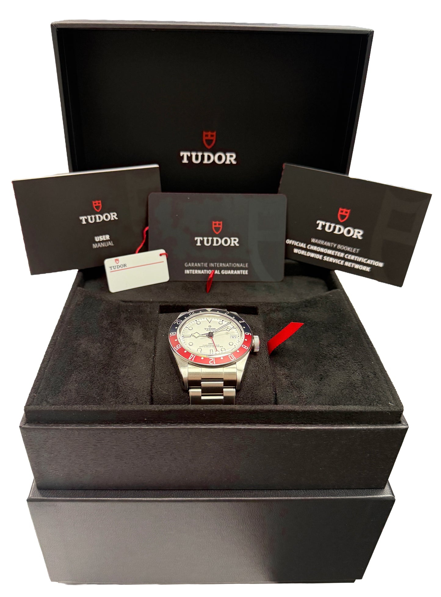 NEW 2026 PAPERS Tudor Black Bay 41 GMT 41mm White PEPSI Red Blue 79830 RB BOX