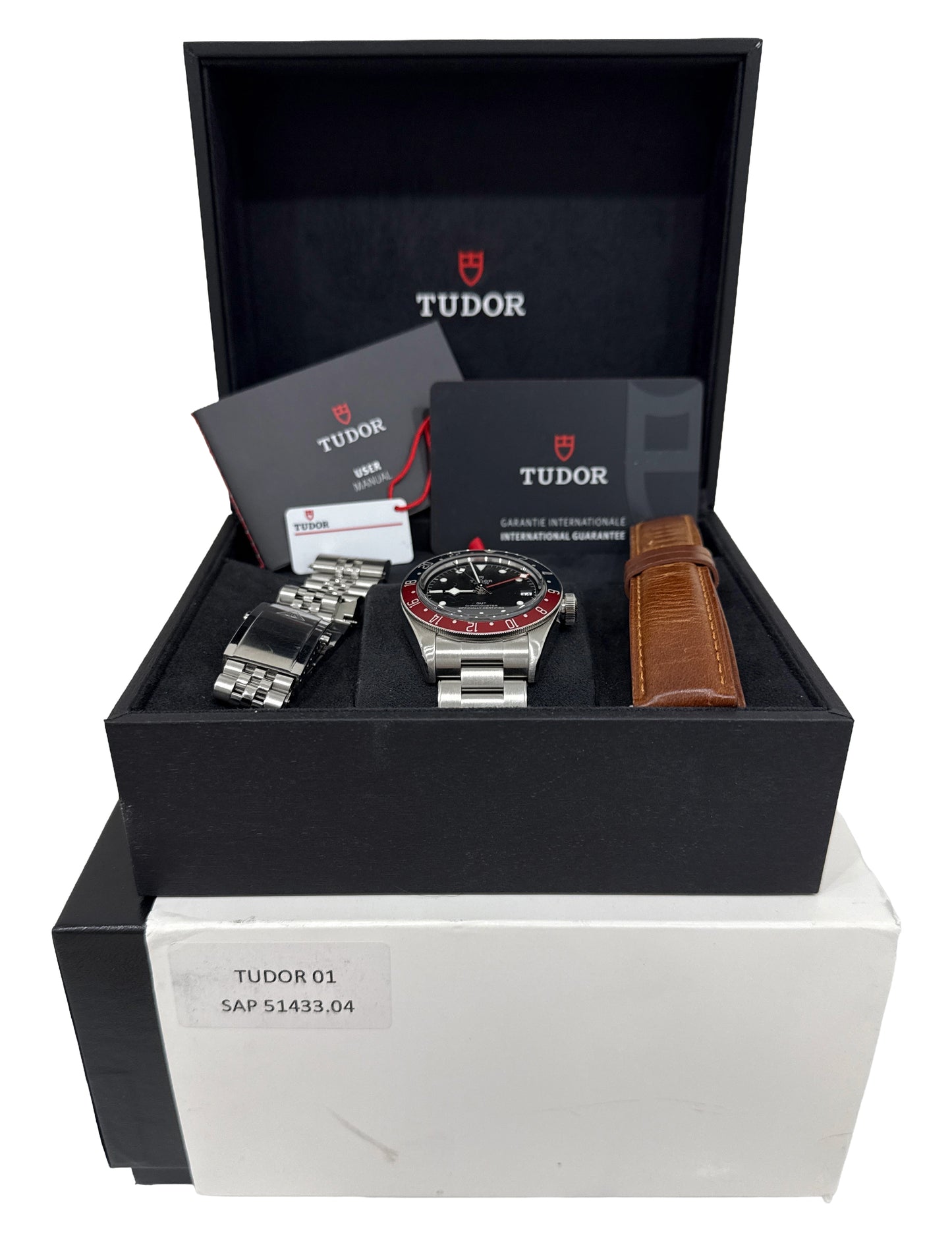 2021 PAPERS Tudor Black Bay GMT PEPSI Steel Red Blue Black 41mm 79830RB BOX