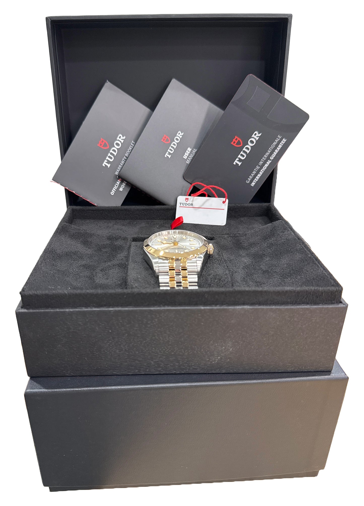 MINT 2024 PAPERS Tudor Black Bay 39mm SILVER 18K Gold Steel JUBILEE 79663 BOX