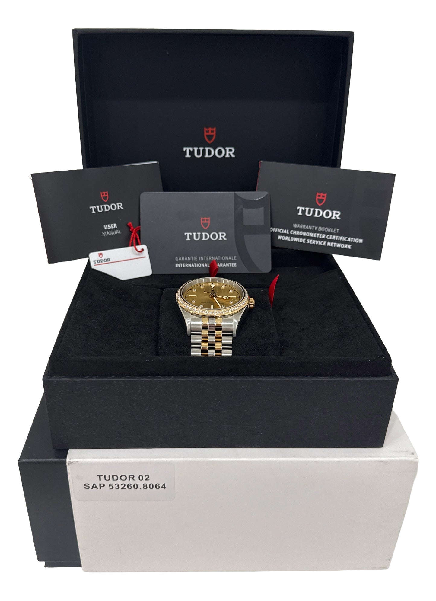 2024 PAPERS Tudor Black Bay CHAMPAGNE DIAMOND 18K Gold Steel 39mm 79673 Watch BOX