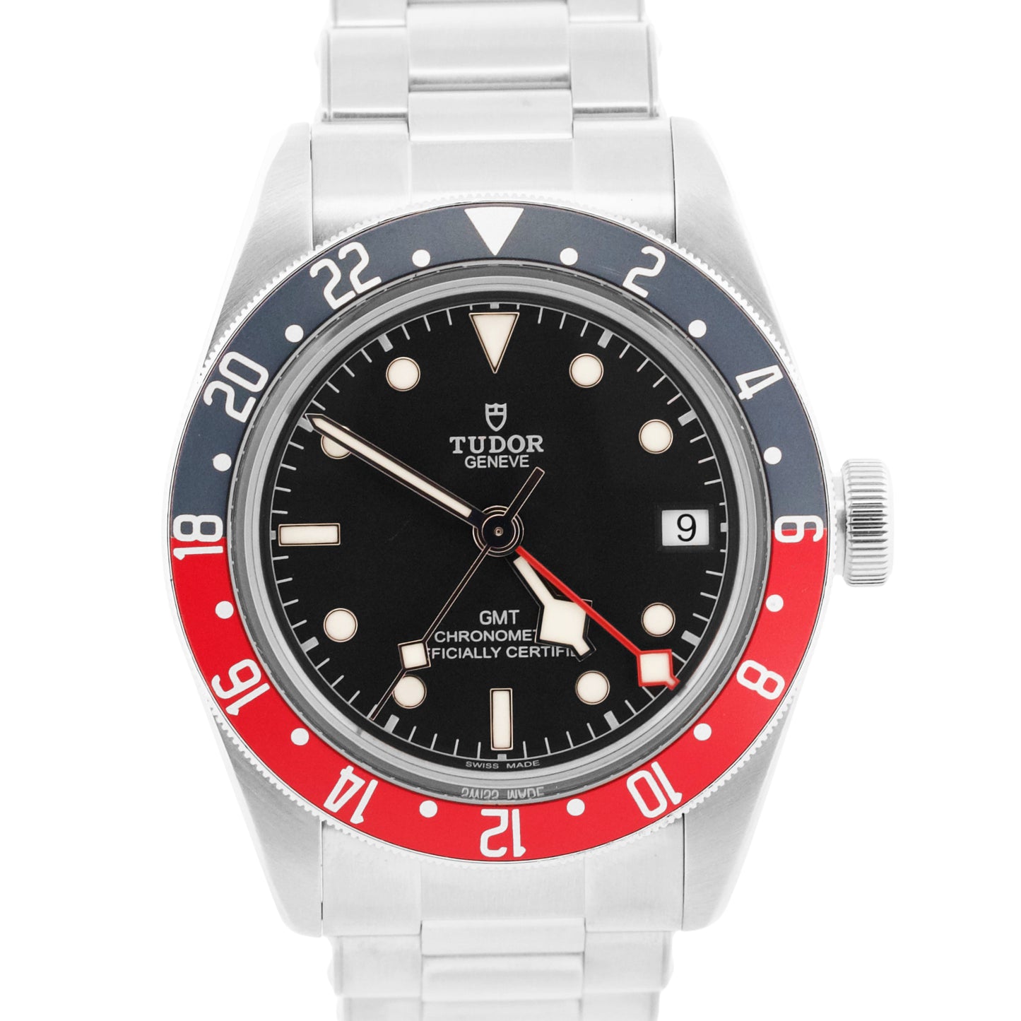 2018 PAPERS Tudor Black Bay GMT PEPSI Steel Red Blue Black 41mm 79830RB BOX