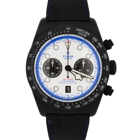 2025 Tudor Black Bay Chrono 79377KN Carbon White Blue 42mm Box Papers