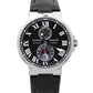 Ulysse Nardin Maxi Marine Chronometer 43mm Black Steel Leather 263-67 BOX